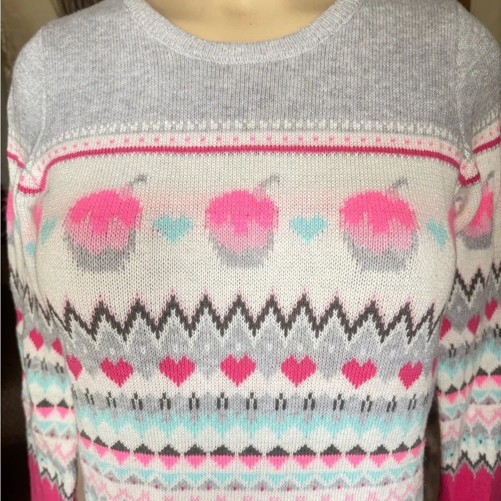 Girls Fairisle Sweater Dress - Little apples